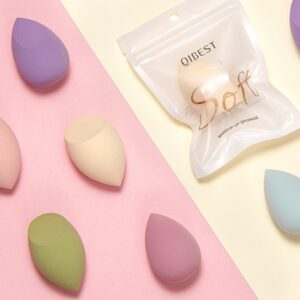 QIBEST Sponge For Make Up Cosmetic Puff Professional For Foundation Concealer Soft Water Sponge Puff Wholesale Make Up Tools