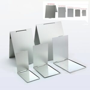 5 Sizes Foldable Ultra-thin Cosmetic Mirror Make Up Folding Mirror Rectangle Folding Makeup Decorative Mirror 1pcs