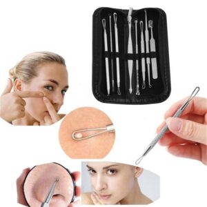 Professional Black head Remover Tool Kit Stainless Steel Blackhead Acne Comedone Pimple Blemish Extractor Beauty Tool